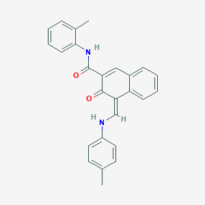 (4Z)-4-[(4-methylanilino)methylidene]-N-(2-methylphenyl)-3-oxonaphthalene-2-carboxamide