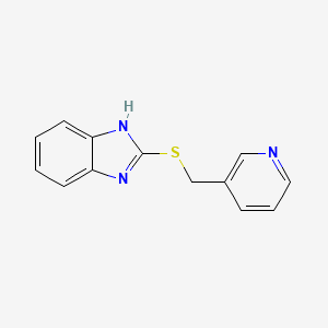 molecular formula C13H11N3S B2740682 2-(pyridin-3-ylmethylsulfanyl)-1H-benzimidazole CAS No. 23593-26-2