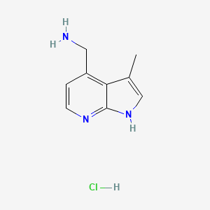 molecular formula C9H12ClN3 B2740689 (3-Methyl-1H-pyrrolo[2,3-b]pyridin-4-yl)methanamine hydrochloride CAS No. 2442597-60-4