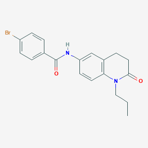 molecular formula C19H19BrN2O2 B2740692 4-bromo-N-(2-oxo-1-propyl-1,2,3,4-tetrahydroquinolin-6-yl)benzamide CAS No. 954660-14-1