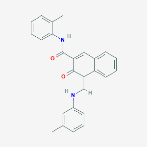 (4Z)-4-[(3-methylanilino)methylidene]-N-(2-methylphenyl)-3-oxonaphthalene-2-carboxamide