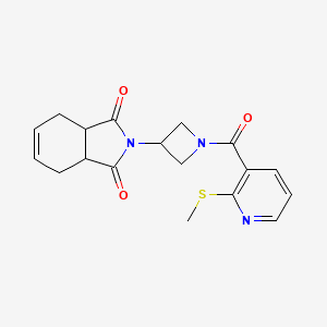 molecular formula C18H19N3O3S B2740701 2-(1-(2-(methylthio)nicotinoyl)azetidin-3-yl)-3a,4,7,7a-tetrahydro-1H-isoindole-1,3(2H)-dione CAS No. 1795476-86-6