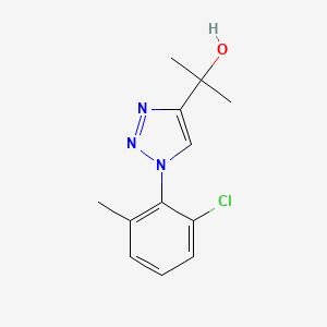 molecular formula C12H14ClN3O B2740702 2-[1-(2-氯-6-甲基苯基)-1H-1,2,3-三唑-4-基]丙醇 CAS No. 2195938-47-5