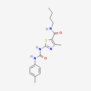 N-butyl-4-methyl-2-(3-(p-tolyl)ureido)thiazole-5-carboxamide