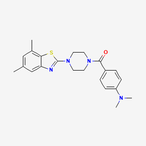 (4-(Dimethylamino)phenyl)(4-(5,7-dimethylbenzo[d]thiazol-2-yl)piperazin-1-yl)methanone