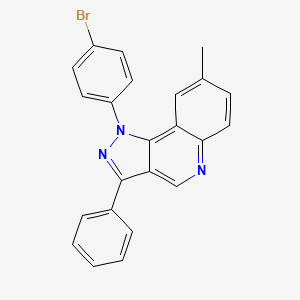 molecular formula C23H16BrN3 B2740713 1-(4-bromophenyl)-8-methyl-3-phenyl-1H-pyrazolo[4,3-c]quinoline CAS No. 901043-71-8