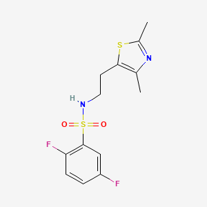 molecular formula C13H14F2N2O2S2 B2740715 N-(2-(2,4-dimethylthiazol-5-yl)ethyl)-2,5-difluorobenzenesulfonamide CAS No. 873002-94-9