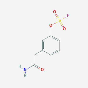 molecular formula C8H8FNO4S B2740718 1-(2-Amino-2-oxoethyl)-3-fluorosulfonyloxybenzene CAS No. 2411256-30-7