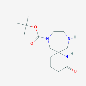 molecular formula C14H25N3O3 B2740726 tert-Butyl 2-oxo-1,8,11-triazaspiro[5.6]dodecane-8-carboxylate CAS No. 1330764-03-8
