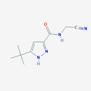molecular formula C10H14N4O B2740729 5-Tert-butyl-N-(cyanomethyl)-1H-pyrazole-3-carboxamide CAS No. 2103266-79-9