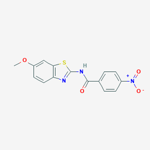 molecular formula C15H11N3O4S B274073 N-(6-methoxy-1,3-benzothiazol-2-yl)-4-nitrobenzamide CAS No. 313504-89-1