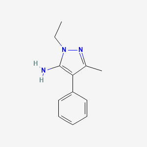 molecular formula C12H15N3 B2740733 2-乙基-5-甲基-4-苯基吡唑-3-胺 CAS No. 1517764-11-2