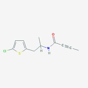 molecular formula C11H12ClNOS B2740736 N-[1-(5-Chlorothiophen-2-yl)propan-2-yl]but-2-ynamide CAS No. 2411269-47-9