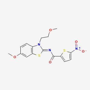 (Z)-N-(6-methoxy-3-(2-methoxyethyl)benzo[d]thiazol-2(3H)-ylidene)-5-nitrothiophene-2-carboxamide
