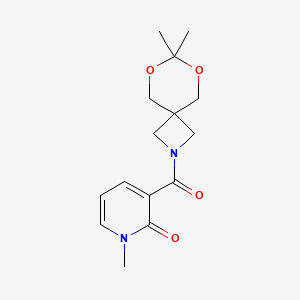 3-(7,7-dimethyl-6,8-dioxa-2-azaspiro[3.5]nonane-2-carbonyl)-1-methylpyridin-2(1H)-one