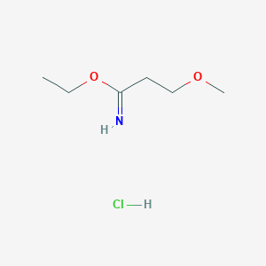 molecular formula C6H14ClNO2 B2740746 Ethyl 3-methoxypropanimidate hydrochloride CAS No. 20914-90-3