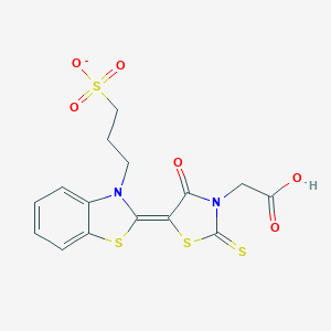 molecular formula C15H13N2O6S4- B274075 3-(2-[3-(carboxymethyl)-4-oxo-2-thioxo-1,3-thiazolidin-5-ylidene]-1,3-benzothiazol-3(2H)-yl)-1-propanesulfonate 