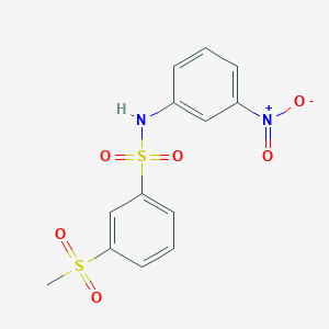 molecular formula C13H12N2O6S2 B2740761 3-(甲磺酰基)-N-(3-硝基苯基)苯磺酰胺 CAS No. 897831-06-0