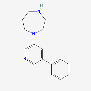 molecular formula C16H19N3 B2740772 1-(5-苯基吡啶-3-基)-1,4-二氮杂庚烷 CAS No. 223796-38-1