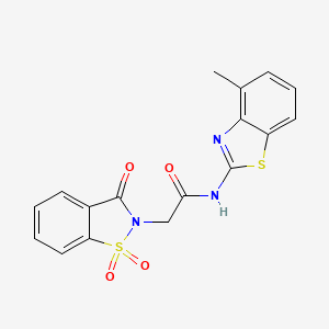 2-(1,1-dioxido-3-oxobenzo[d]isothiazol-2(3H)-yl)-N-(4-methylbenzo[d]thiazol-2-yl)acetamide