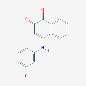 molecular formula C16H10FNO2 B274078 4-(3-Fluoroanilino)-1,2-naphthalenedione 