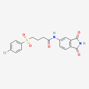 molecular formula C18H15ClN2O5S B2740782 4-((4-氯苯基)磺酰)-N-(1,3-二氧杂异喹啉-5-基)丁酰胺 CAS No. 923101-16-0