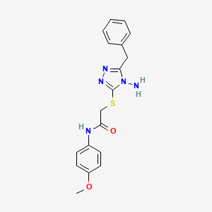 molecular formula C18H19N5O2S B2740783 2-[(4-amino-5-benzyl-4H-1,2,4-triazol-3-yl)sulfanyl]-N-(4-methoxyphenyl)acetamide CAS No. 898607-17-5