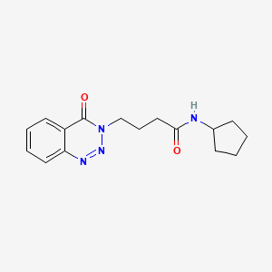 molecular formula C16H20N4O2 B2740787 N-cyclopentyl-4-(4-oxo-1,2,3-benzotriazin-3-yl)butanamide CAS No. 440331-13-5