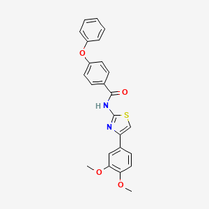 molecular formula C24H20N2O4S B2740789 N-[4-(3,4-dimethoxyphenyl)-1,3-thiazol-2-yl]-4-phenoxybenzamide CAS No. 361160-22-7
