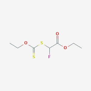 molecular formula C7H11FO3S2 B2740803 乙酸2-[(乙氧甲硫醯)硫基]-2-氟乙酯 CAS No. 883857-57-6