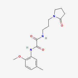 molecular formula C17H23N3O4 B2740805 N'-(2-甲氧基-5-甲基苯基)-N-[3-(2-氧代吡咯啉-1-基)丙基]酰胺 CAS No. 899748-61-9