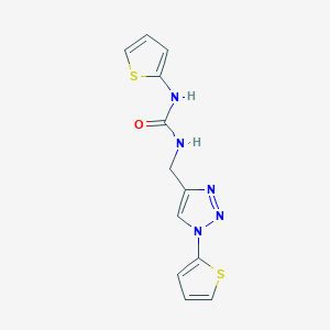 molecular formula C12H11N5OS2 B2740807 1-(thiophen-2-yl)-3-((1-(thiophen-2-yl)-1H-1,2,3-triazol-4-yl)methyl)urea CAS No. 2309802-24-0