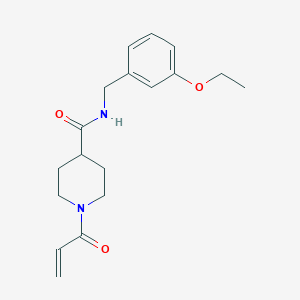 molecular formula C18H24N2O3 B2740822 N-[(3-Ethoxyphenyl)methyl]-1-prop-2-enoylpiperidine-4-carboxamide CAS No. 2361806-85-9