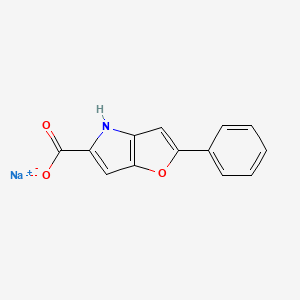 molecular formula C13H8NNaO3 B2740824 Sodium;2-phenyl-4H-furo[3,2-b]pyrrole-5-carboxylate CAS No. 2416237-36-8