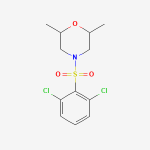 molecular formula C12H15Cl2NO3S B2740837 4-((2,6-Dichlorophenyl)sulfonyl)-2,6-dimethylmorpholine CAS No. 612042-95-2