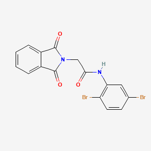 molecular formula C16H10Br2N2O3 B2740846 N-(2,5-二溴苯基)-2-(1,3-二氢-1,3-二氢噻吩-2-基)乙酰胺 CAS No. 329700-51-8