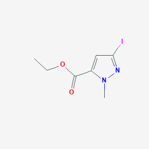 molecular formula C7H9IN2O2 B2740851 Ethyl 3-Iodo-1-methylpyrazole-5-carboxylate CAS No. 1401844-85-6