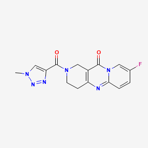 molecular formula C15H13FN6O2 B2740882 8-氟-2-(1-甲基-1H-1,2,3-三唑-4-甲酰)-3,4-二氢-1H-二嘧啶并[1,2-a:4',3'-d]嘧啶-11(2H)-酮 CAS No. 2034274-94-5