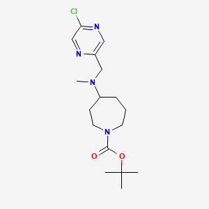 molecular formula C17H27ClN4O2 B2740910 叔丁基-4-[(5-氯吡嗪-2-基)甲基-甲基氨基]氮杂庚烷-1-甲酸酯 CAS No. 2377036-06-9