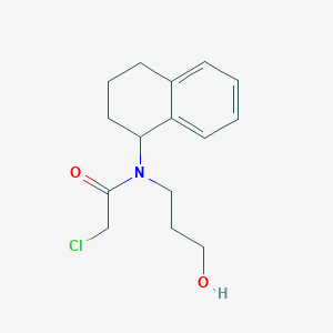 molecular formula C15H20ClNO2 B2740918 2-Chloro-N-(3-hydroxypropyl)-N-(1,2,3,4-tetrahydronaphthalen-1-yl)acetamide CAS No. 2411310-11-5