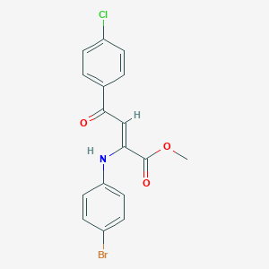 molecular formula C17H13BrClNO3 B274092 Methyl 2-(4-bromoanilino)-4-(4-chlorophenyl)-4-oxo-2-butenoate 