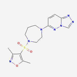 3,5-Dimethyl-4-[[4-([1,2,4]triazolo[4,3-b]pyridazin-6-yl)-1,4-diazepan-1-yl]sulfonyl]-1,2-oxazole