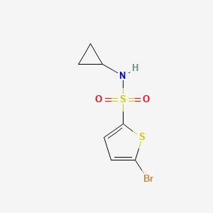 molecular formula C7H8BrNO2S2 B2740927 5-bromo-N-cyclopropylthiophene-2-sulfonamide CAS No. 81597-70-8