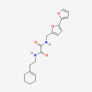 molecular formula C19H22N2O4 B2740931 N1-([2,2'-bifuran]-5-ylmethyl)-N2-(2-(cyclohex-1-en-1-yl)ethyl)oxalamide CAS No. 2034491-37-5