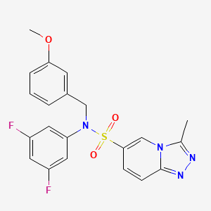 molecular formula C21H18F2N4O3S B2740932 N-(3,5-difluorophenyl)-N-(3-methoxybenzyl)-3-methyl[1,2,4]triazolo[4,3-a]pyridine-6-sulfonamide CAS No. 1251620-75-3