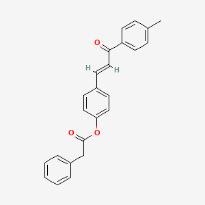 4-[(1E)-3-(4-methylphenyl)-3-oxo-1-propenyl]phenyl phenylacetate