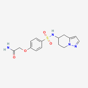 2-(4-(N-(4,5,6,7-tetrahydropyrazolo[1,5-a]pyridin-5-yl)sulfamoyl)phenoxy)acetamide