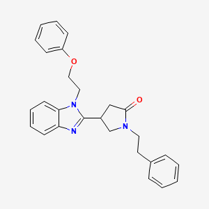 molecular formula C27H27N3O2 B2740950 4-[1-(2-苯氧基乙基)-1H-1,3-苯并二唑-2-基]-1-(2-苯乙基)吡咯烷-2-酮 CAS No. 912890-13-2