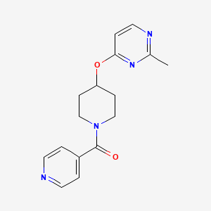 B2740972 (4-((2-Methylpyrimidin-4-yl)oxy)piperidin-1-yl)(pyridin-4-yl)methanone CAS No. 2097917-83-2