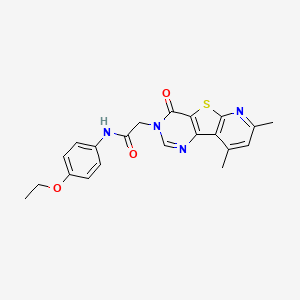 molecular formula C21H20N4O3S B2740984 2-(7,9-dimethyl-4-oxopyrido[3',2':4,5]thieno[3,2-d]pyrimidin-3(4H)-yl)-N-(4-ethoxyphenyl)acetamide CAS No. 946269-84-7